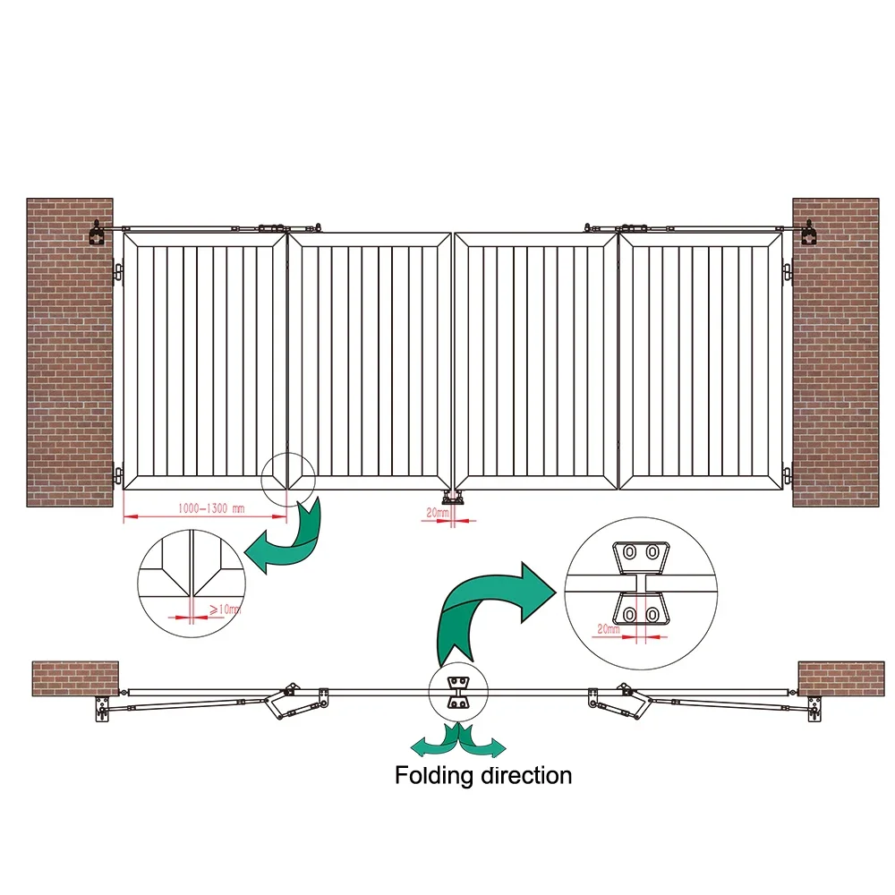 FOR swing gate automatic  metal  flexible  bi-folding  hardware kit