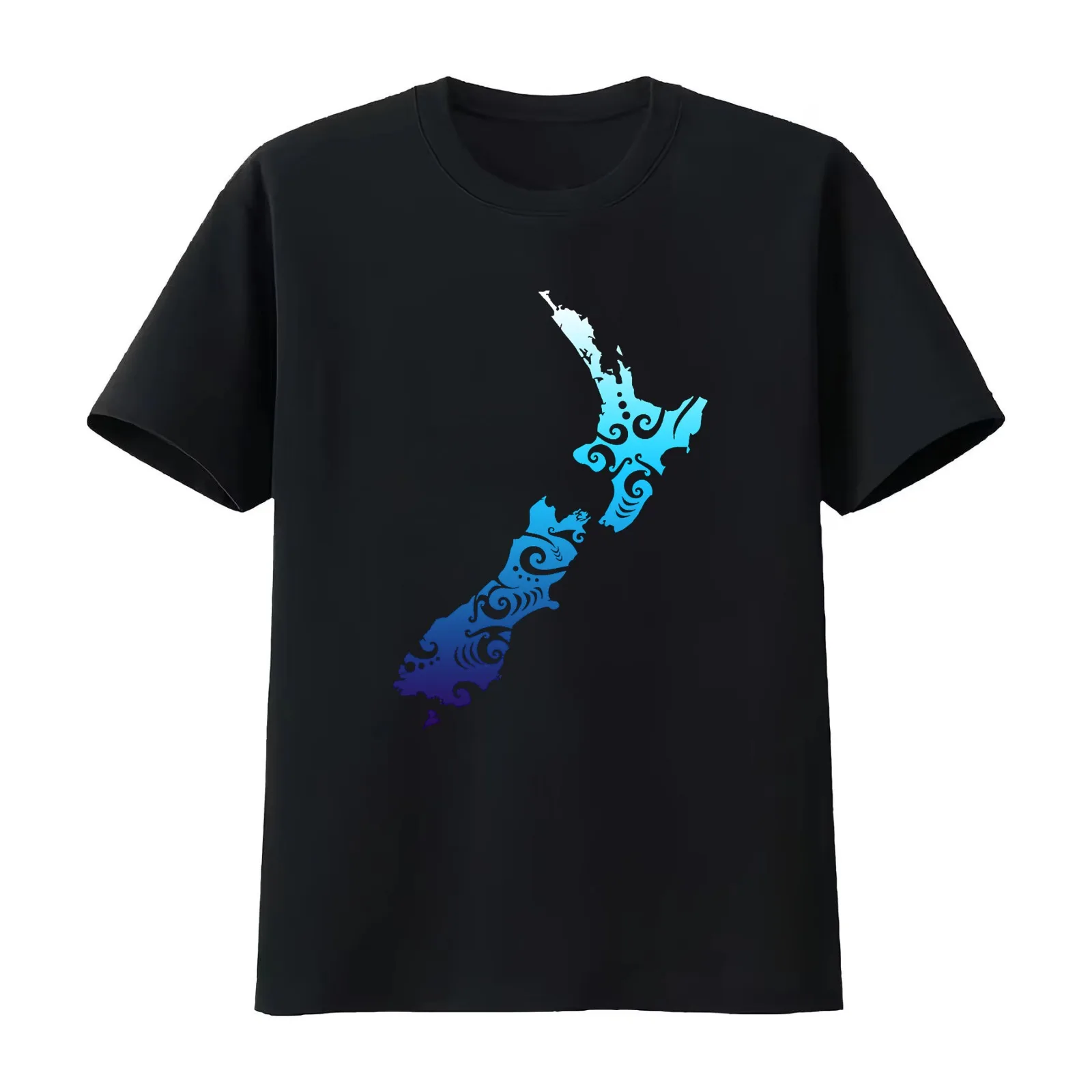 Maori New Zealand Map Tribal Tattoo Gift Idea T-Shirt Summer Casual Cotton Tee Oversized Streetwear Tops Unisex Men Women