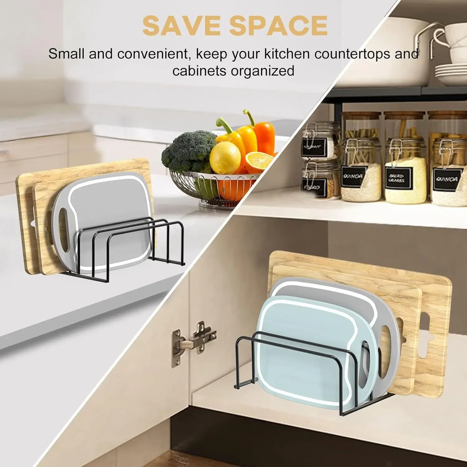 Multi Layer Chopping Cutting Board Holder Pot Lid Organizer Rack Shelf Stand Kitchen Storage Holder Space Saving for Kitchen