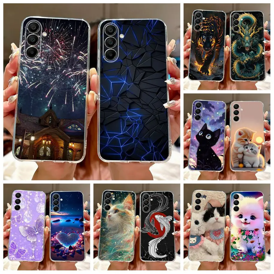 For Samsung Galaxy A25 A35 5G 2024 Case Popular Marble Cartoon Soft Silicone Slim Phone Cover For Samsung A55 A15 SM-A155F Pouch