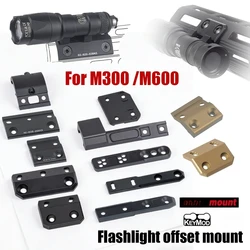 Tactical ARIS Series Surefire M300 M600 Offset Scout Mount M lok Keymod CNC SMR Rail Base Airsoft Flashlight Hunting Accessories