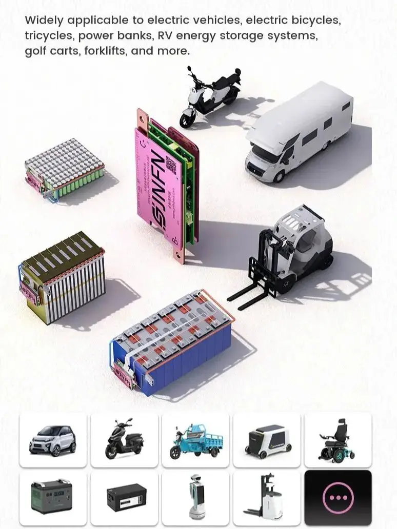 AliExpress JNFN ANT Smart Active Balance BMS 13-24S 48V-84V 100-150A Bluetooth/ CAN/RS485 LiFePO4/Li-ion/LTO Battery Protection Board for E-Bike