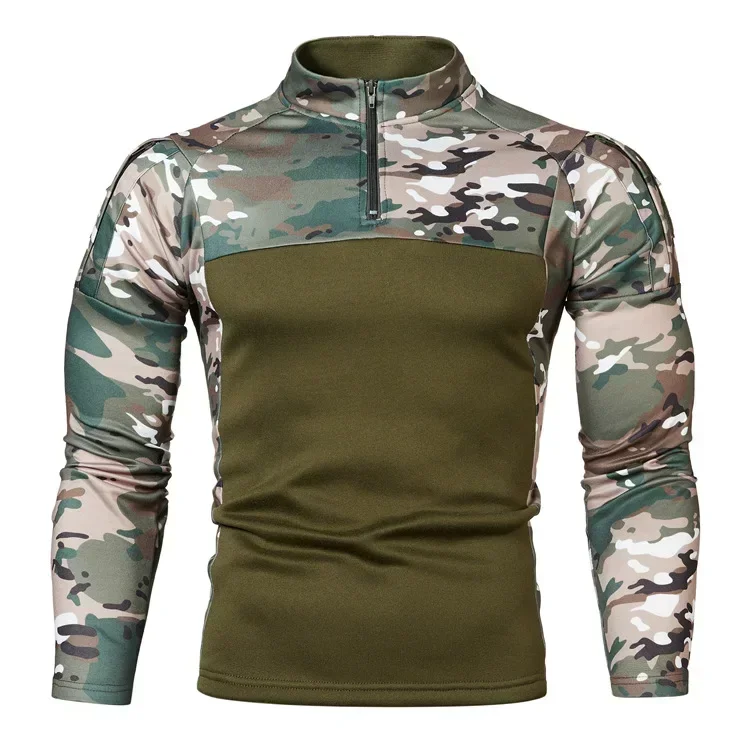 Uniforme táctico para hombre, camisa de verano de manga larga, ropa interior de policía, Multicam