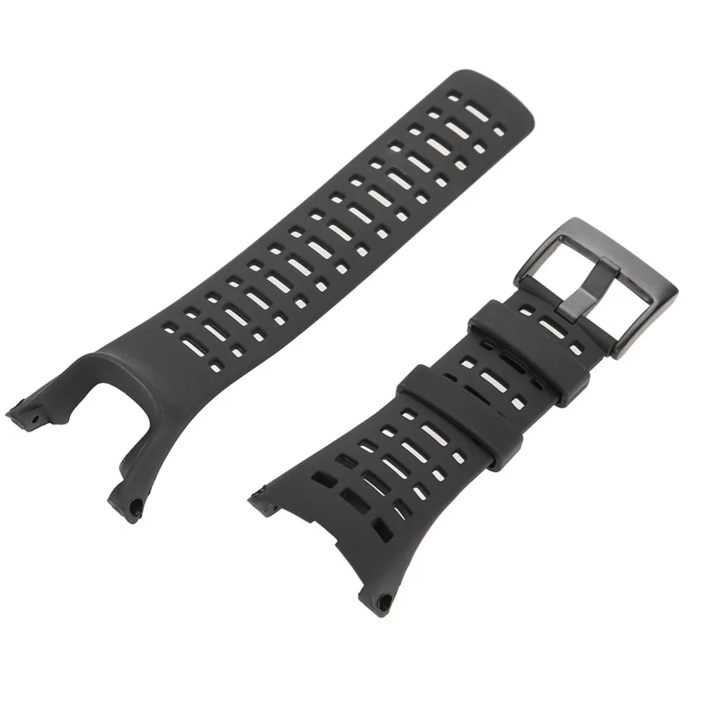 Durable Black Rubber Wristwatch Strap Adjustable Soft Tpu Rubber Rubber Watchband Orange White Watch Band Smart Watch