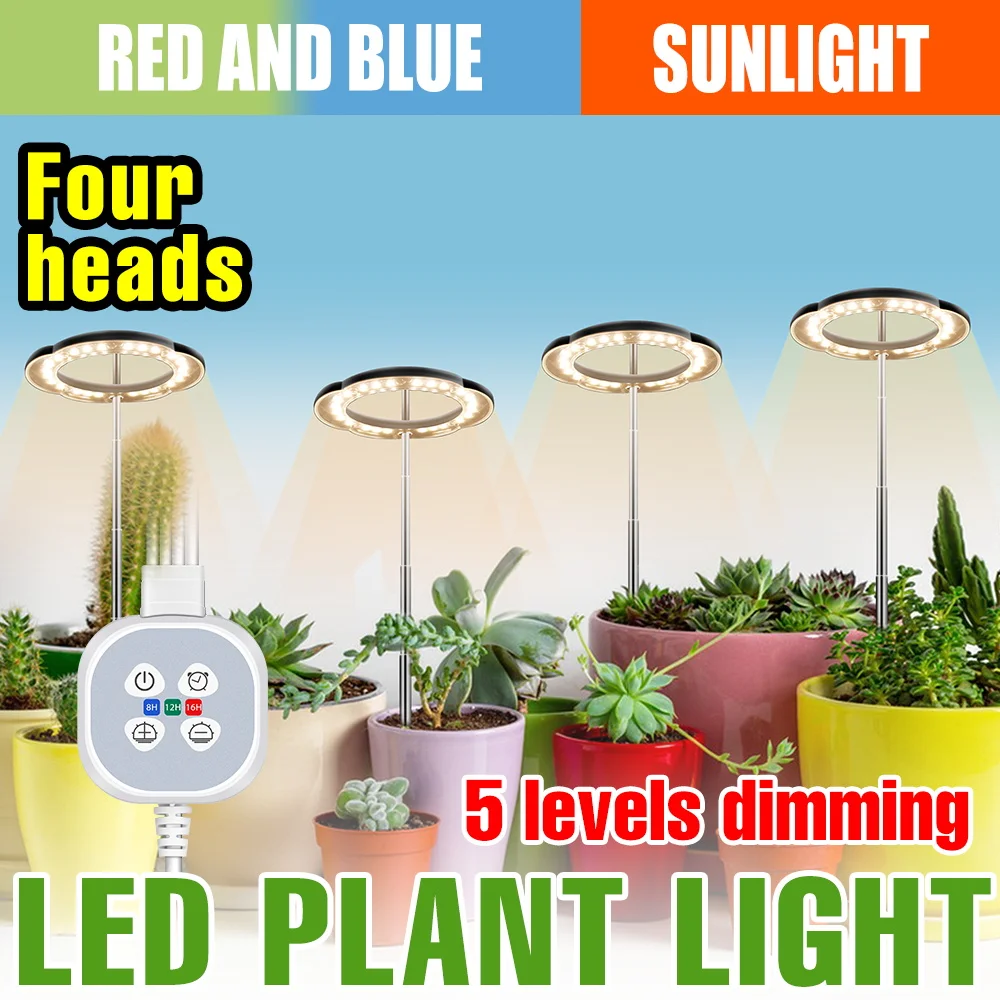 

USB 5V LED Full Spectrum Grow Light Indoor Hydroponics Plant Lamp Potted Succulent Flower Cultivation Lighting Sunlight Red Blue