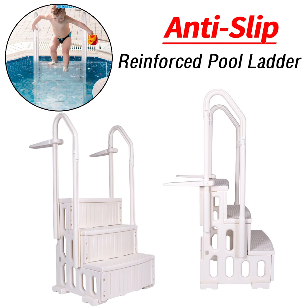 

Усиленная лестница для бассейна, противоскользящая пластиковая лестница для бассейна, съемная лестница для бассейна различных размеров, бассейны