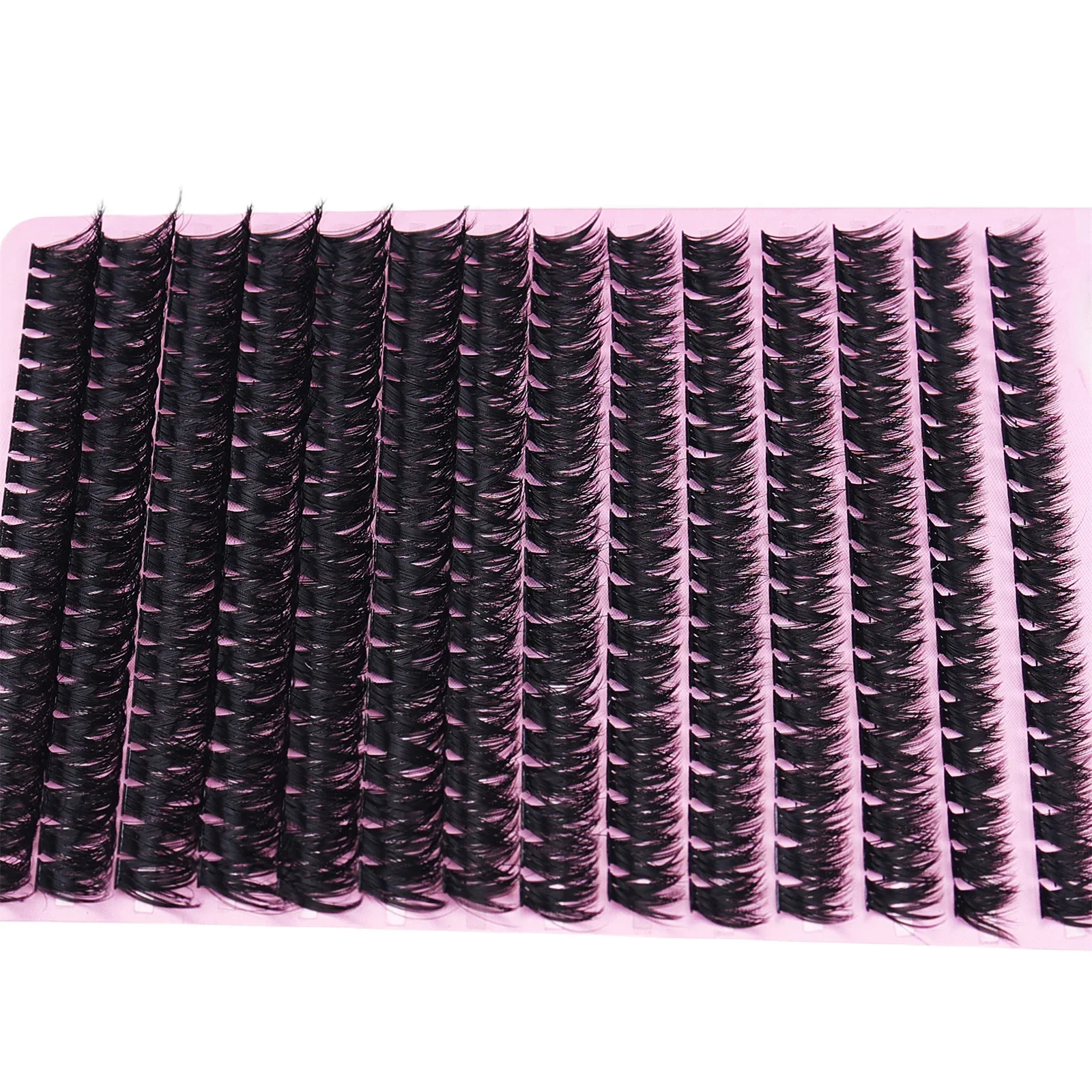 280 Stück 80D gefälschte Wimpern D Curling Wimpern Cluster DIY dicke individuelle Wimpernverlängerungen 8–16 mm dichte Volumen-Cluster-Wimpern – Detail 5