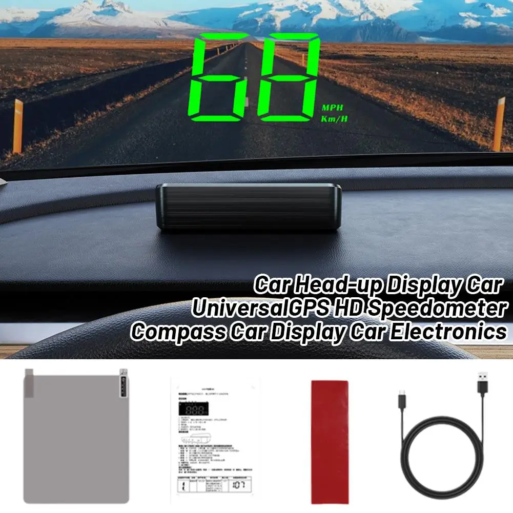 Car Up Display Gps Speedometer Speed Digital Hud Windshield Projector For Kmh Mph Speed Meter Auto Accessory 1pcs B4k5