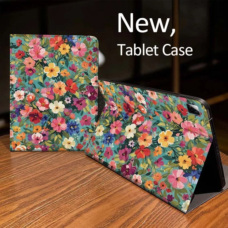 

Purple Iris Flower Pattern For Xiaomi Mi Redmi Pad 2 4 5 7S 6S 6 7 8 Plus SE Pro K 2025 inch 8.7 11 Tablet Case