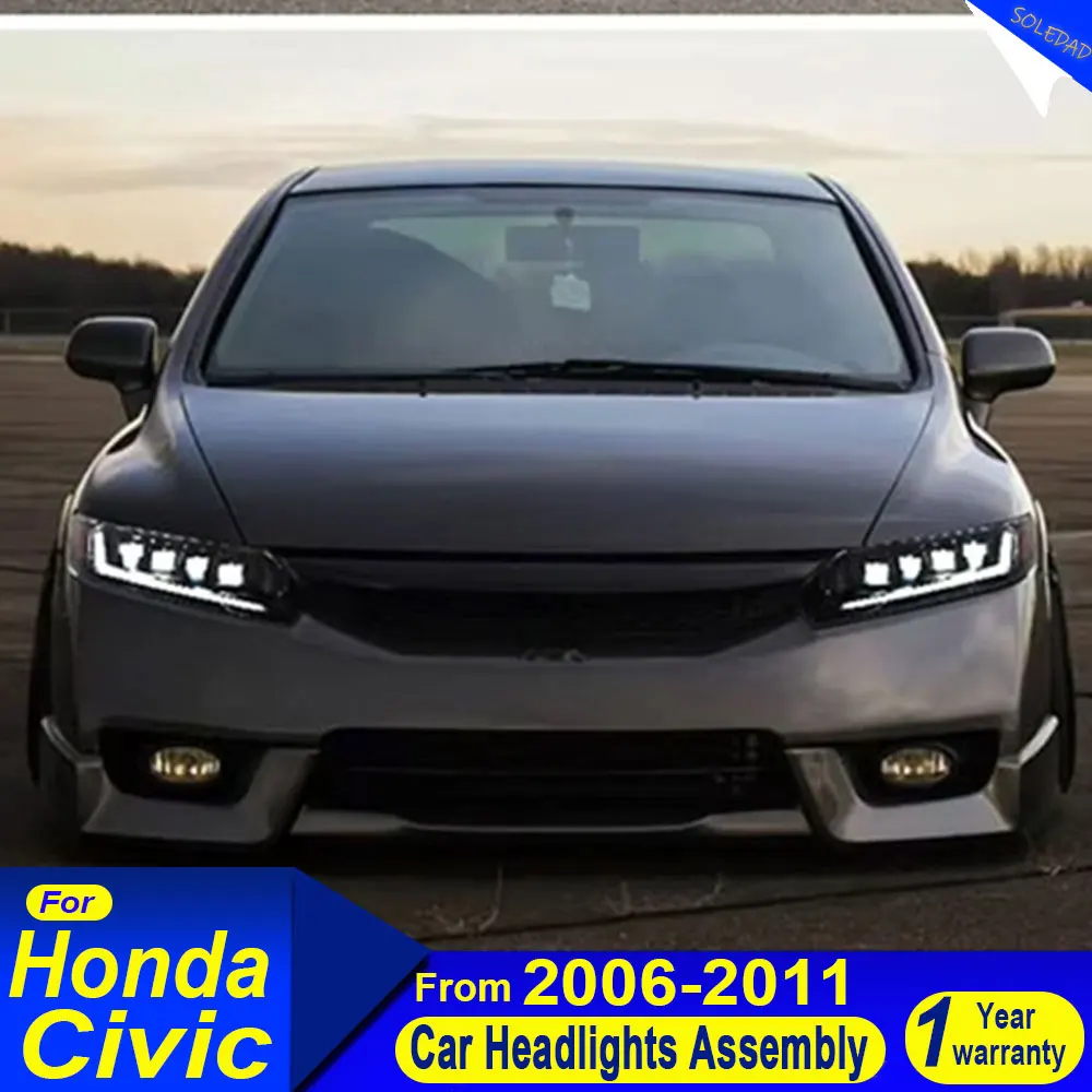 

Car headlights For Honda Civic LED Headlight 2006-2011 8th FA1 Modified Front DRL Turn Signal LED Lights Assembly Accessories
