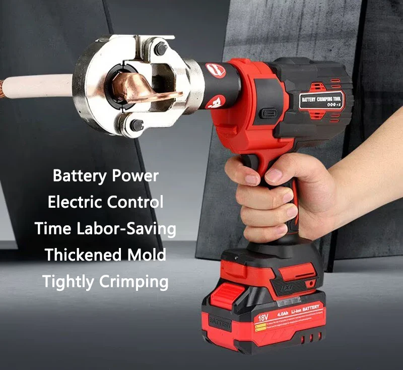 

Портативные электрические гидравлические клещи для опрессовки медных и алюминиевых клемм CD-300, перезаряжаемые, 16-300 мм²