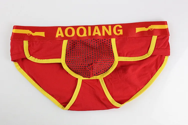 Celana dalam boxer berongga untuk pria, celana dalam seksi tembus udara tanpa kelim, celana dalam G-String Jockstrap elastis untuk pria