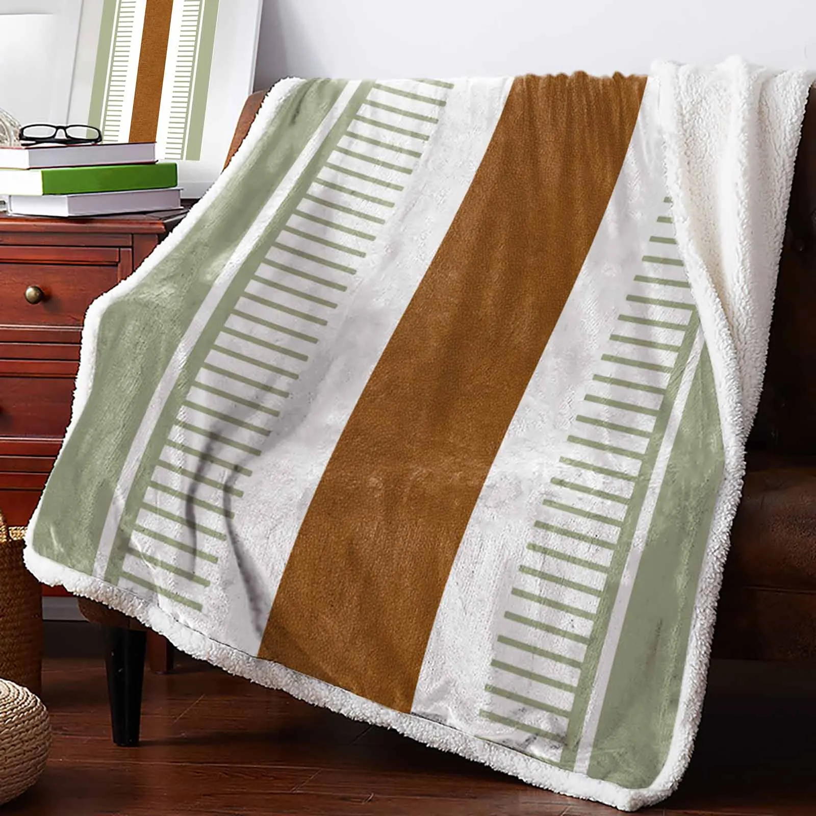 Boho Retro Tribal Stripes Cashmere Blanket Warm Winter Soft Throw Blankets for Beds Sofa Wool Blanket Bedspread