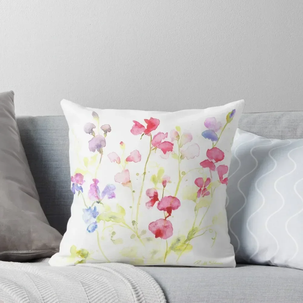 

Sweet Peas Please Throw Pillow covers for pillows autumn decoration Cushions Home Decor Cushions For Decorative Sofa pillow