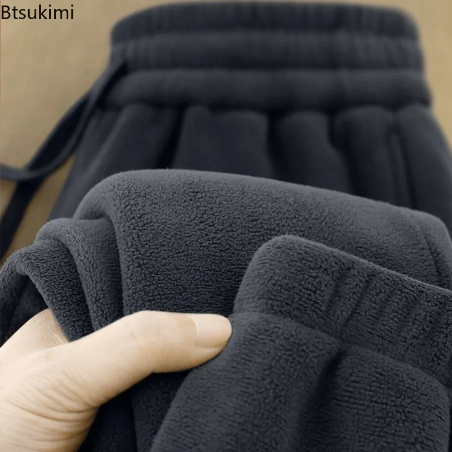 

Double-Sided Polar Fleece Pants for Men Autumn Winter Thicken Warm Sweatpants Men and Women Casual Loose Outdoor Sports Trousers