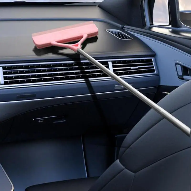 Car Window Cleaner Tool Car Rearview Mirror Wiper Retractable Auto Glass Wiper Dust Removal Defogging Brush Exterior Care For