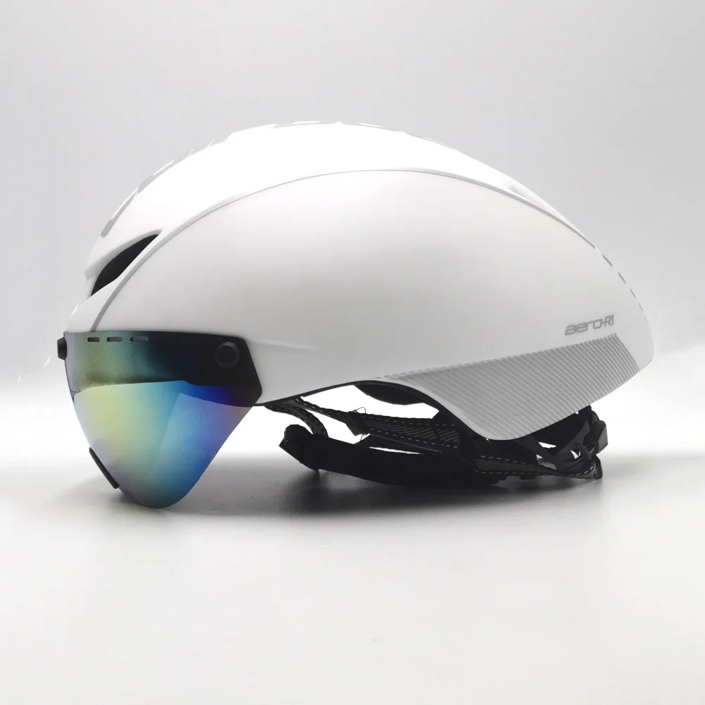 NEW YUMAJ New Aero TT Road Bicycle Helmet Goggles Racing Cycling Bike Sports Safety Helmet in-mold Bike Cycling Goggle YM-33