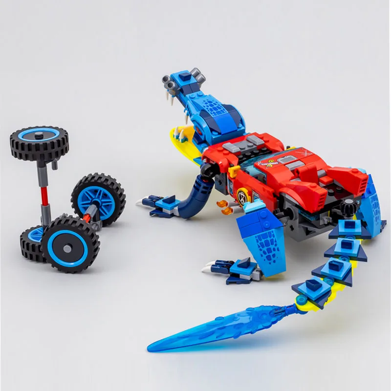 494PCS Dream Series Crocodile Car Building Blocks 71458 With Figures Construction Bricks Set Toys Gift For Children Kids