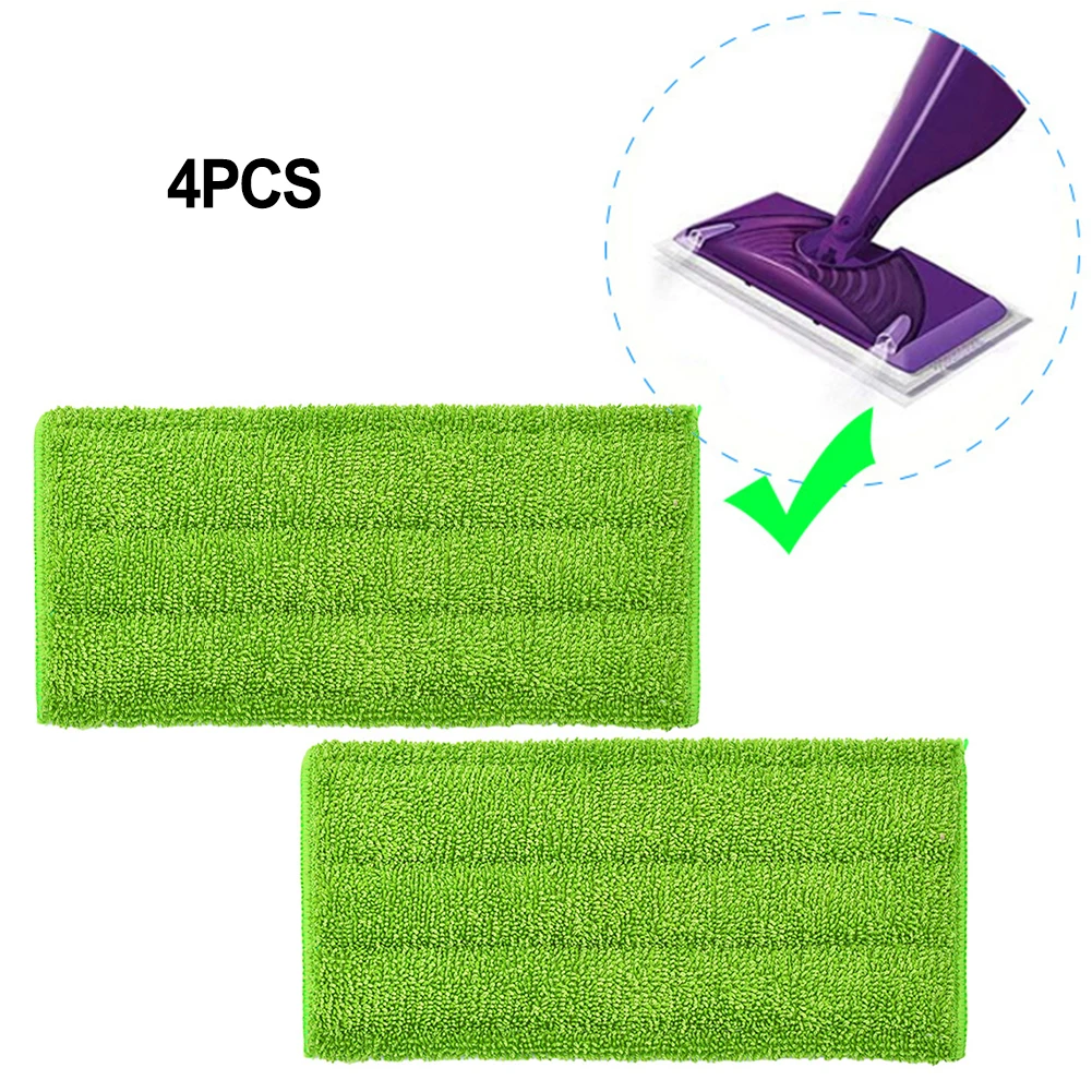 

Mop Pads 4*Microfiber Cloth Washable 28.5*15cm Cleaning Floor Reusable Soft Tools For Swiffer Wet Jet Pads Parts