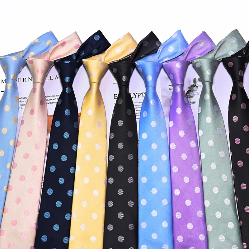 

New Pokal Dot Tie for Men's Casual Fashion Polyester Silk Pokal Dot Tie in Stock in Shengzhou