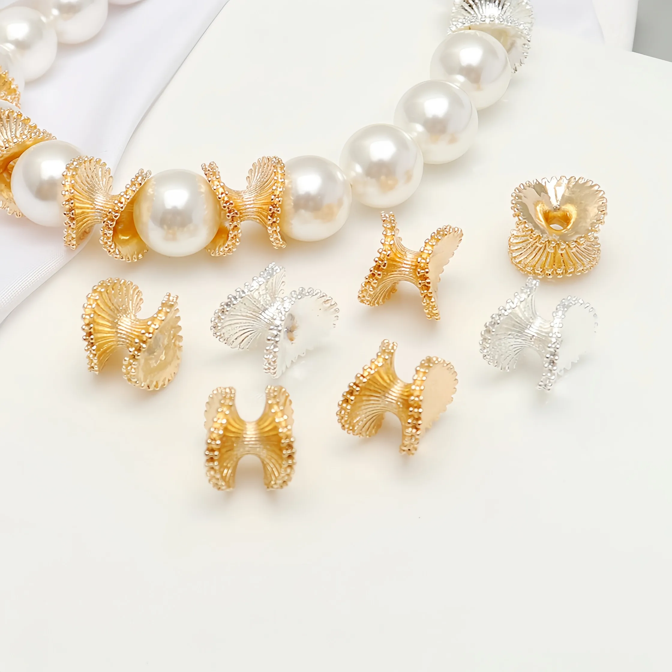 

4K Gold Plated Sp Beads DIY Handmade Jewelry Accories Bracelet Nelace Loose Beads Faionable Alloy Jewelry