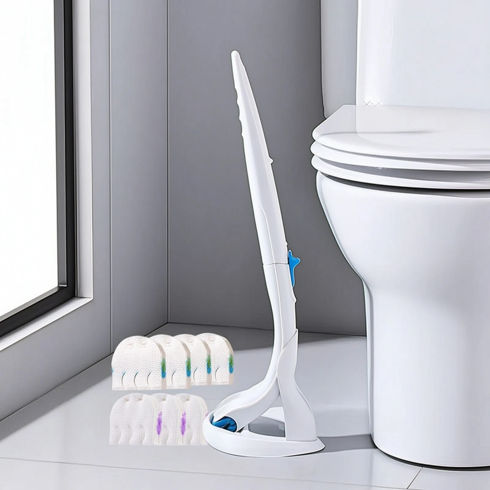 Toilet Wand with Disposable Heads Scented Toilet Cleaning Wand with Refills Ergonomic AllAll-Purpose for Bathroom