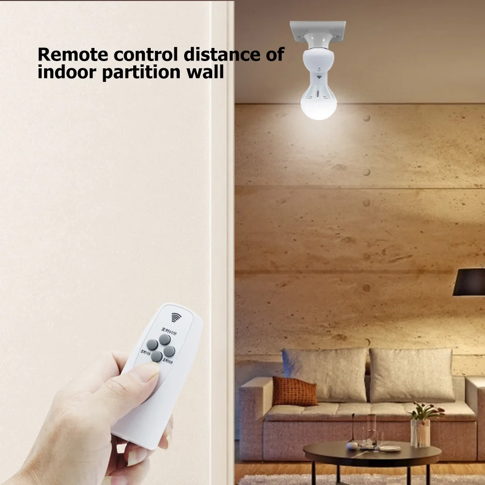 Imagem -03 - Conector do Controle Remoto do Adaptador Suporte de Luz do Interruptor do Sensor Socket Professional Conversor E27 Screw Lamp