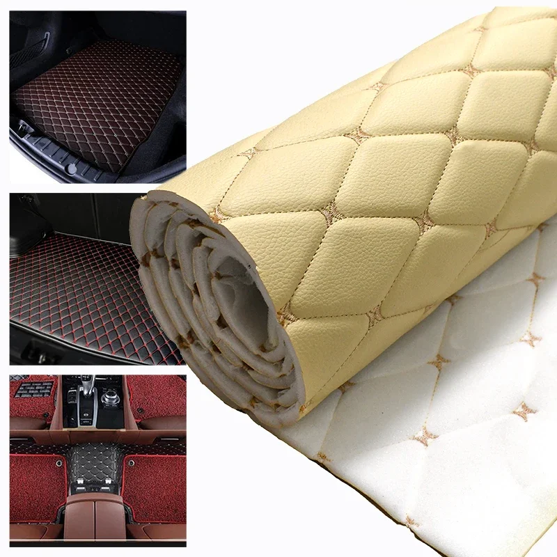 

45/90cm*160cm Sponge Faux Leather Fabric Car Interior Mat Floor PVC Synthetic Fabrics Background Wall Decor Cloth DIY Accessory