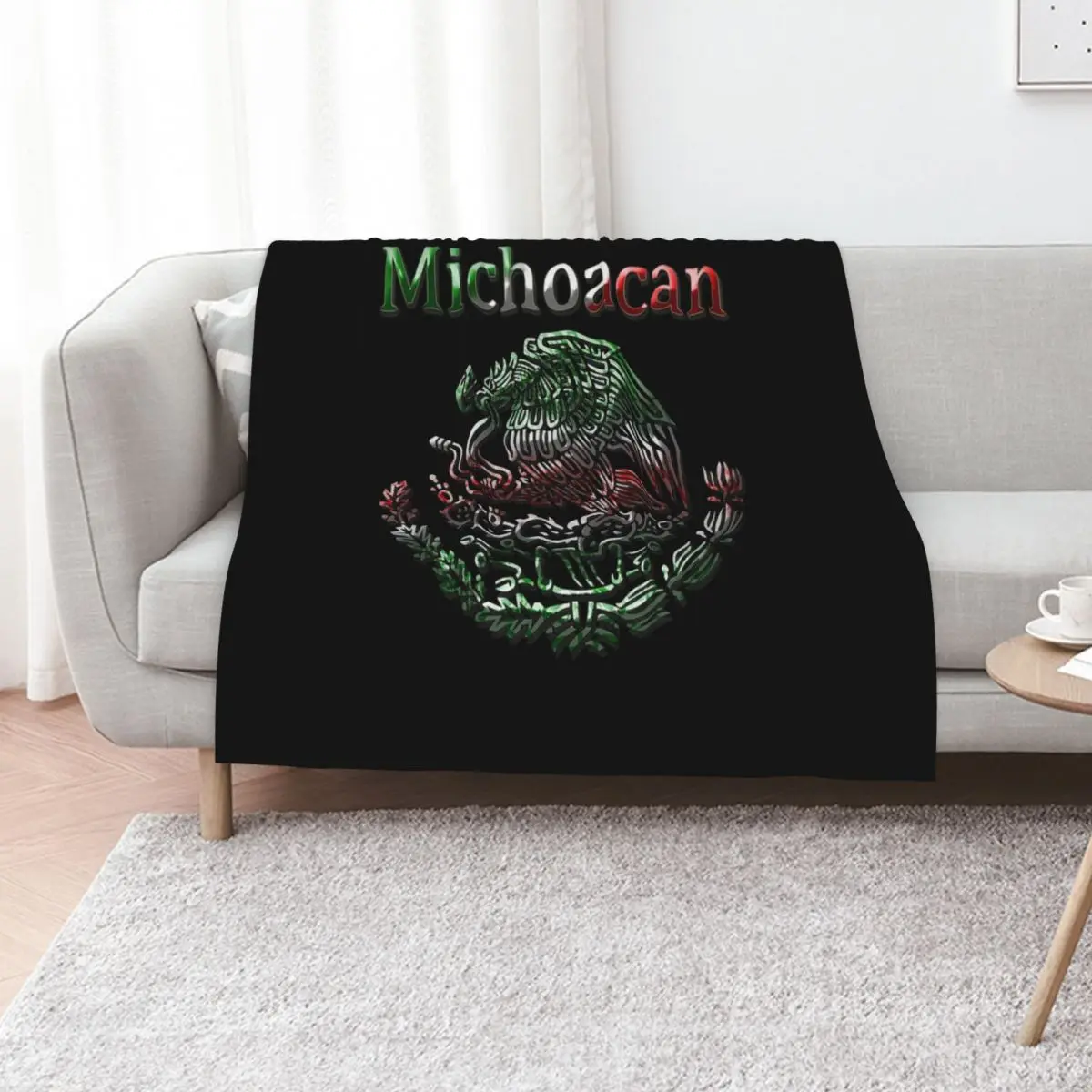 

Michoacan Morelia Mexican colt flag Mexico Throw Blanket Plush Fuzzy Cozy Blanket for Couch Sofa