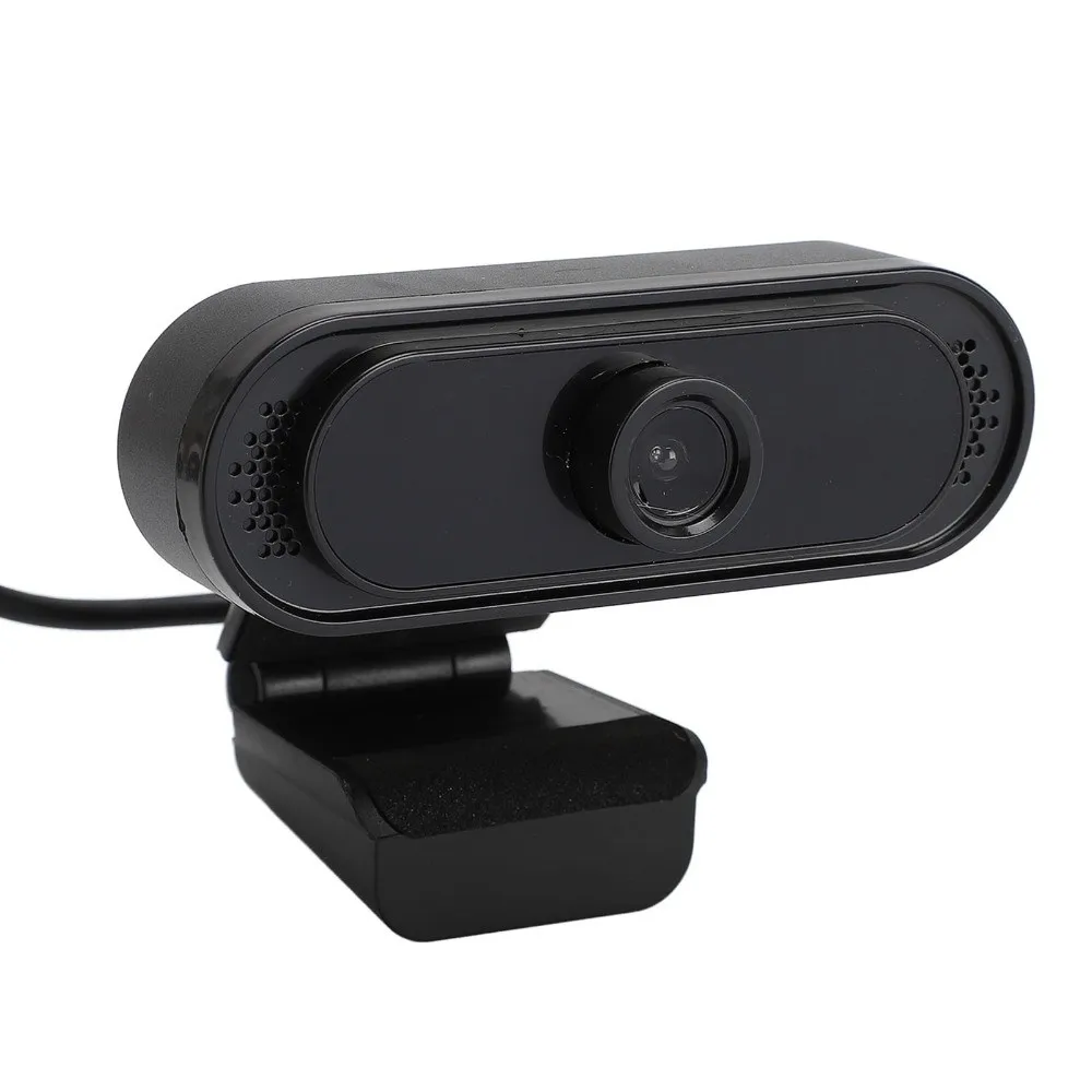 1080P HD 30FPS Webcam with Noise Reduction Microphone Manual Focus Foldable Clip Mount USB Web Camera HD Webcam for Computer