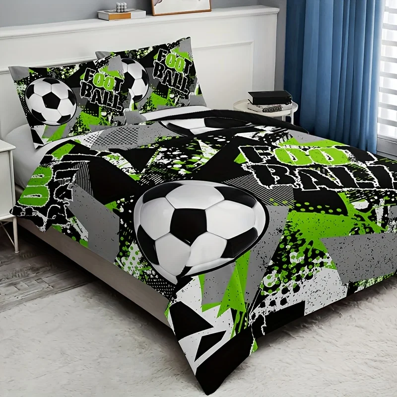 Fashion Duvet Cover Set Football Bedding Set Soft Comfortable Duvet Cover For Bedroom Guest Room 1*Duvet Cover+2*Pillowcase