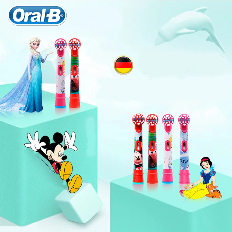 Oral B Replacement Brush Head for Kids Soft Bristle Round shape Design Brush for Oral B Kid Electric Toothbrush 2/4 pieces