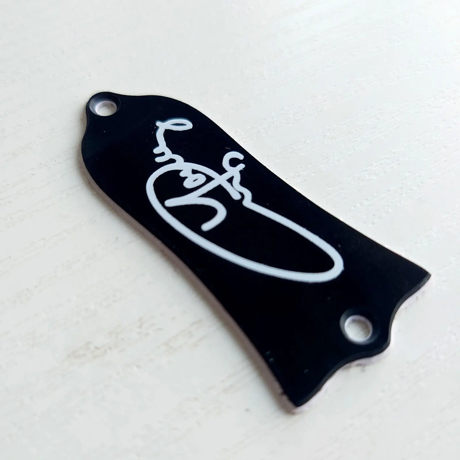 Truss Rod Cover Plate Guitar Standard Parts 2 Ply Black Angus Young Signed for Gib LP ST Style Guitar Accessories