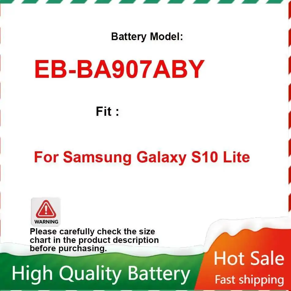 

Для Samsung Galaxy S10 Lite аккумулятор для мобильного телефона высокой производительности EB-BA907ABY 4500 мАч