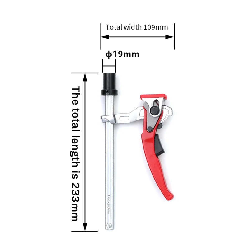ABJO-Abrazadera de mesa para carpintería, abrazadera rápida de escritorio, abrazadera de posicionamiento rápido, banco de trabajo para carpintería, diámetro de Base 19Mm