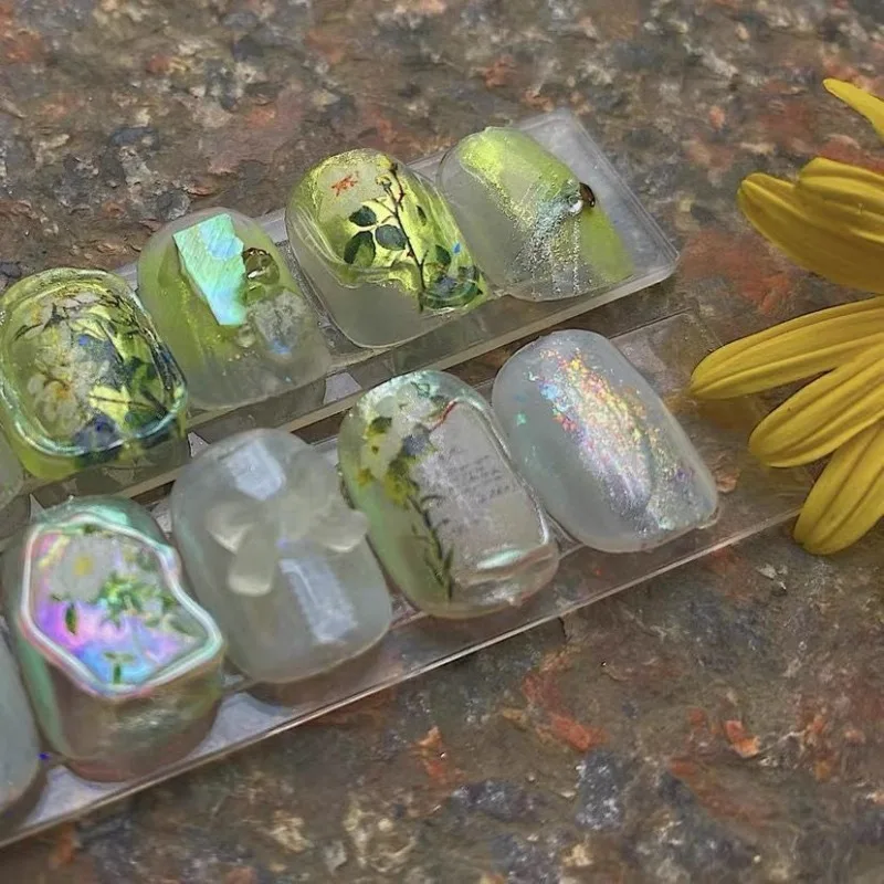 2 uds Y2K metálico rojo verde cromo polvo de uñas espejo para diseño brillante pigmento de brillo holográfico en polvo para decoración de uñas