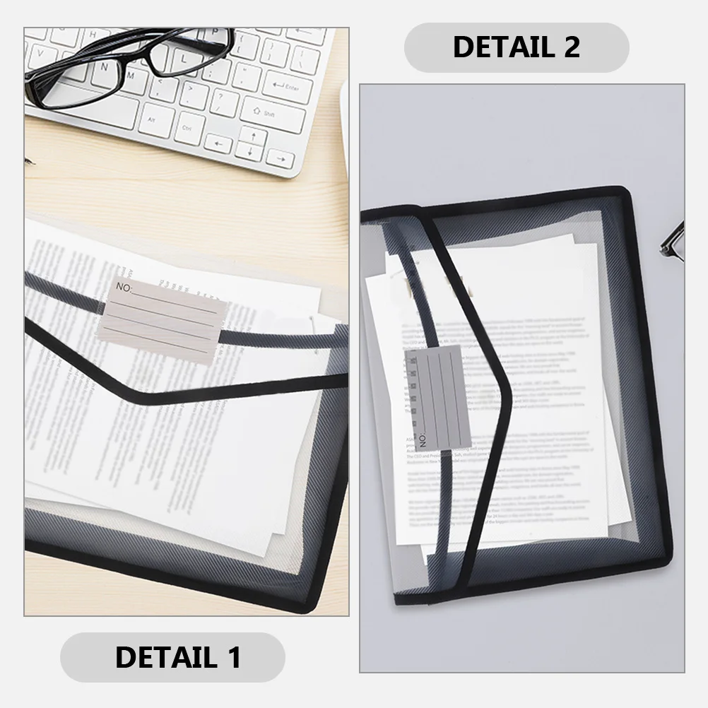 

3pcs A4 Storage Bags Waterproof Transparent Document Wallets Portable File Organizers Thick Plastic File Pockets For Office
