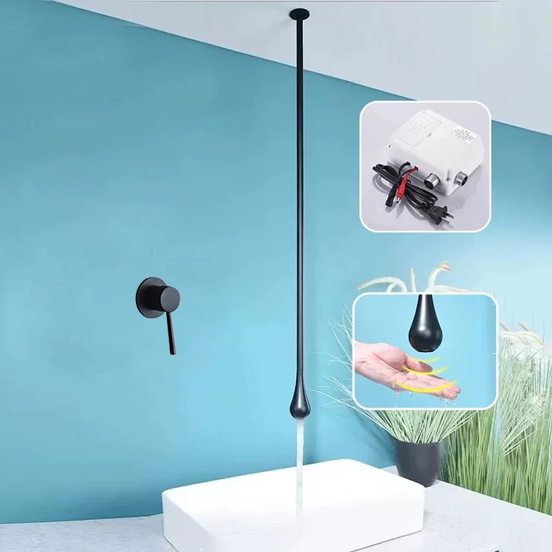 OXG Sensor Hang Ceiling Bathroom Faucet Brass Basin Sink Faucet Washbasin Faucet Customizable Size Touchless Bathroom Faucets