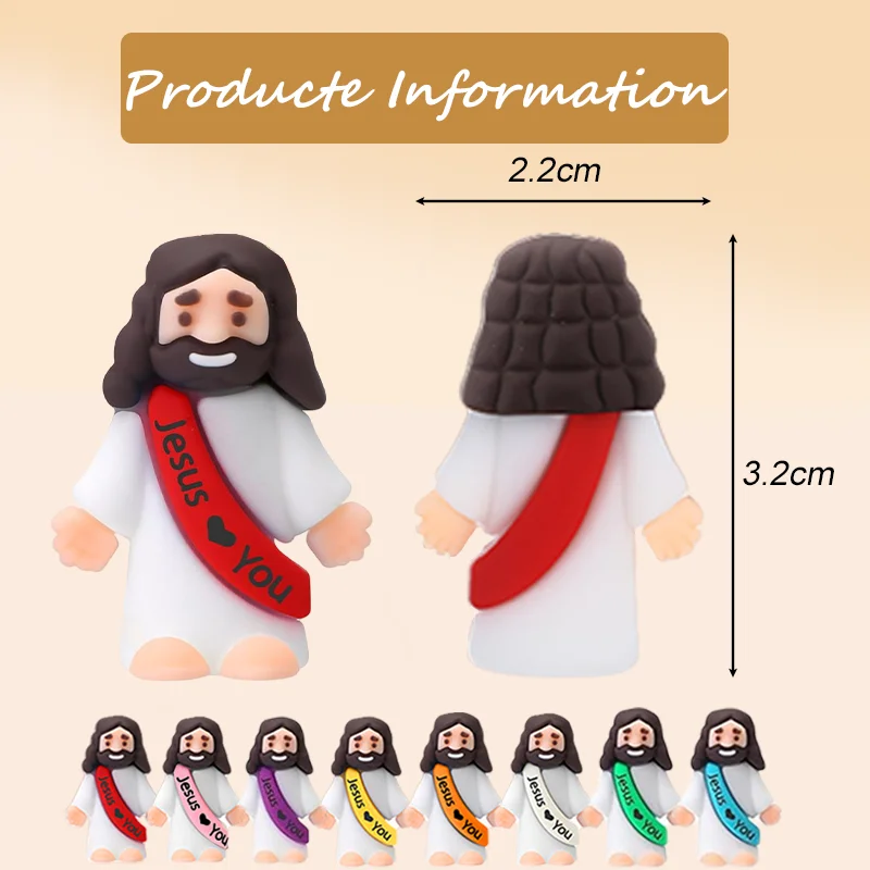 100-300PCS Jesus Love You Figures Baby Jesus Figurines in Bulk Little Jesus Figures for Hide and Seek Baptism Gifts Easter Egg image 6