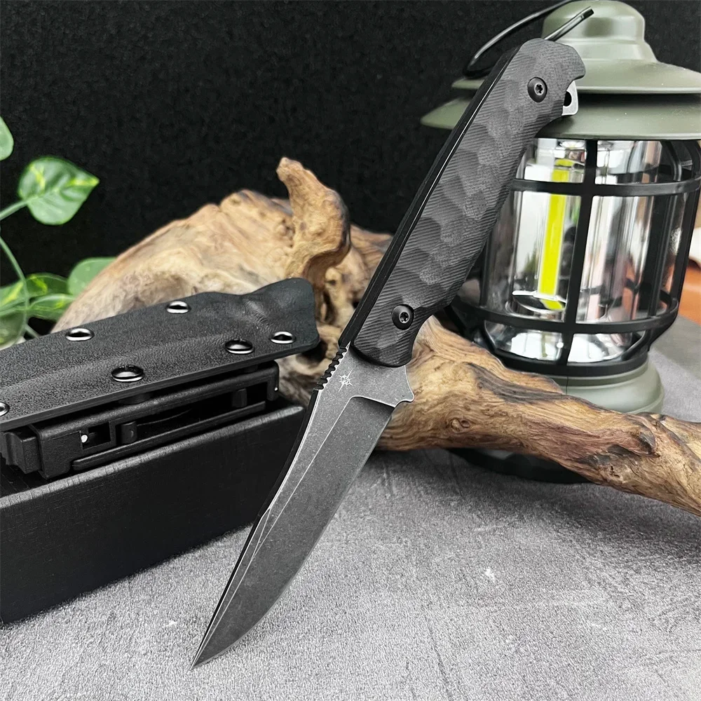 Toor Outdoor Fixed Blade 9Cr13Mov Rust Resistant Steel + Non-Slip G10 Handle Ideal for Hiking, Hunting and Survival Expeditions
