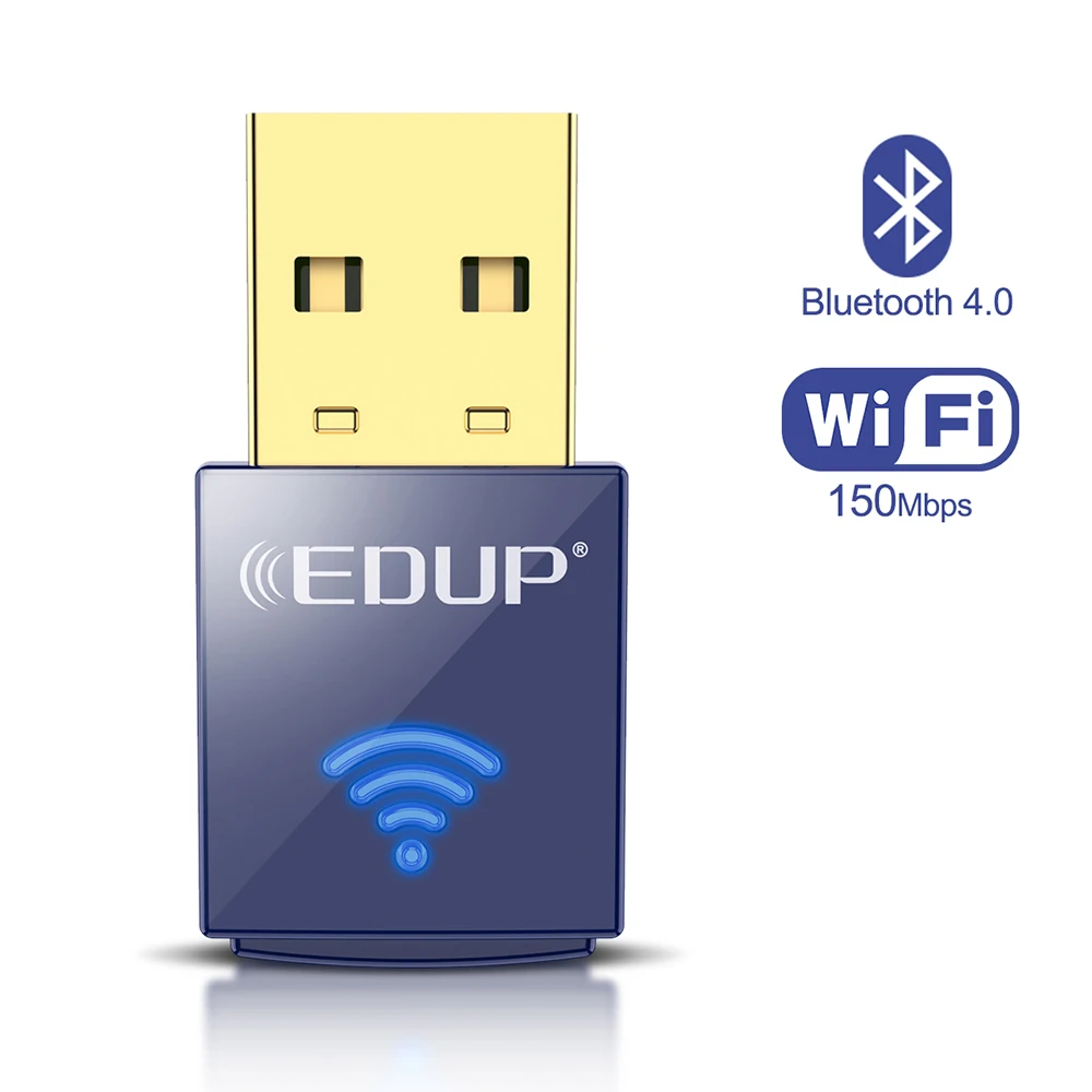EDUP 8568 150Mbps Mini WiFi USB Adapter Bluetooth 4 0 Wireless Network Card 2 4GHz Stable Signal USB 2.0 Dongle for PC Laptop