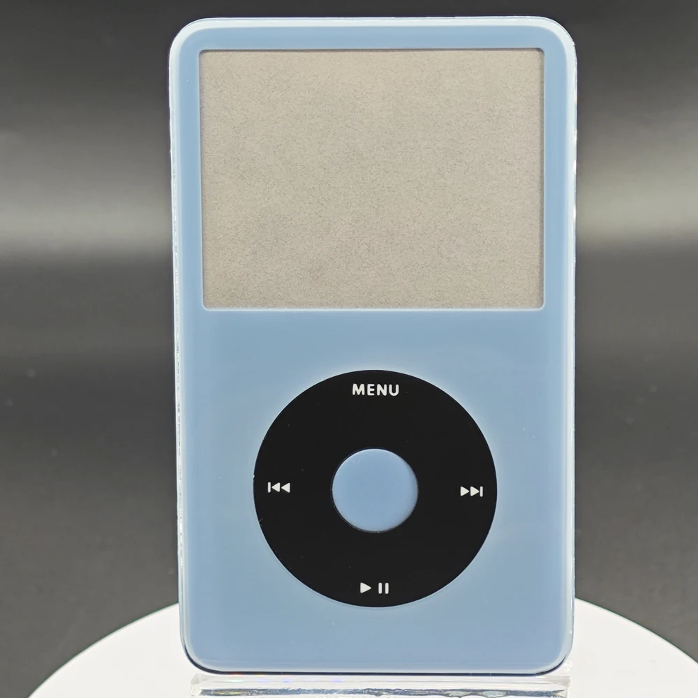 Dunkelgrüne und himmelblaue Frontplatte mit Clickwheel-Mitteltaste für iPod Video 5./5,5. Generation 30GB 60GB 80GB Frontgehäuse-Abdeckung – Detail 6