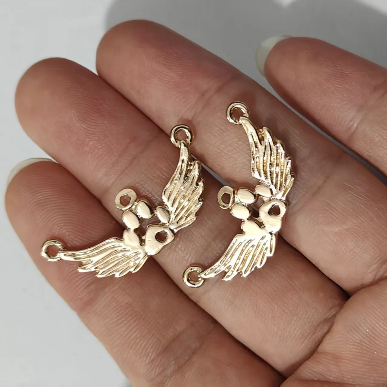 5pcs 35MM*15MM dog footprints wings charms for DIY