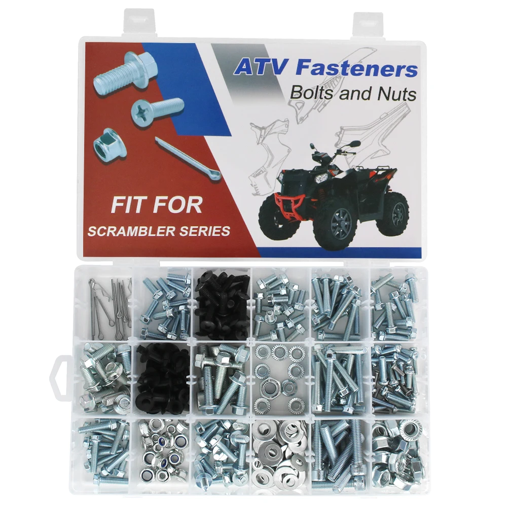 

Motorcycle 330PCS Bodywork Engine Plastic Frame Exhaust Bolt Kit For POLARIS SCRAMBLER 1000 400 4X4 50 500 850 90 XP 1000 XP 850