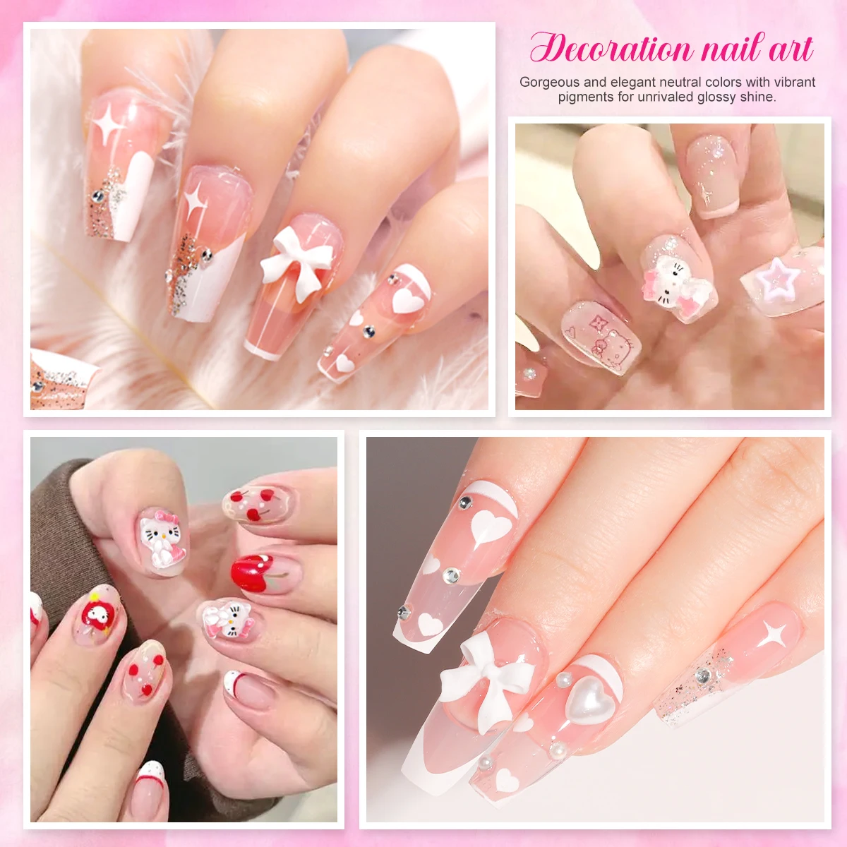 LIMEGIRL เจลฝรั่งเศสเล็บชุดเล็บอุปกรณ์เสริมและเครื่องมือเล็บเริ่มต้นเครื่องมือ 15ml UV/LED เล็บเจล