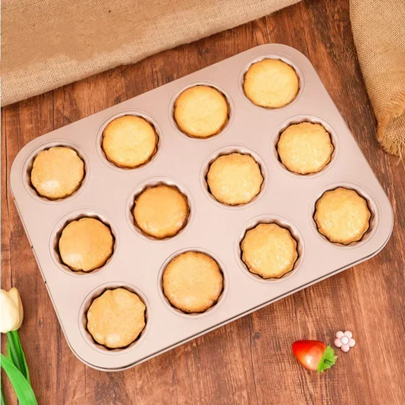 6/9/12 Holes Cake Mould Pan Carbon Steel Bakeware Mini Bundt Cake Pan French Cake Mold Muffin Cupcake Cannelés Molds Baking Tool