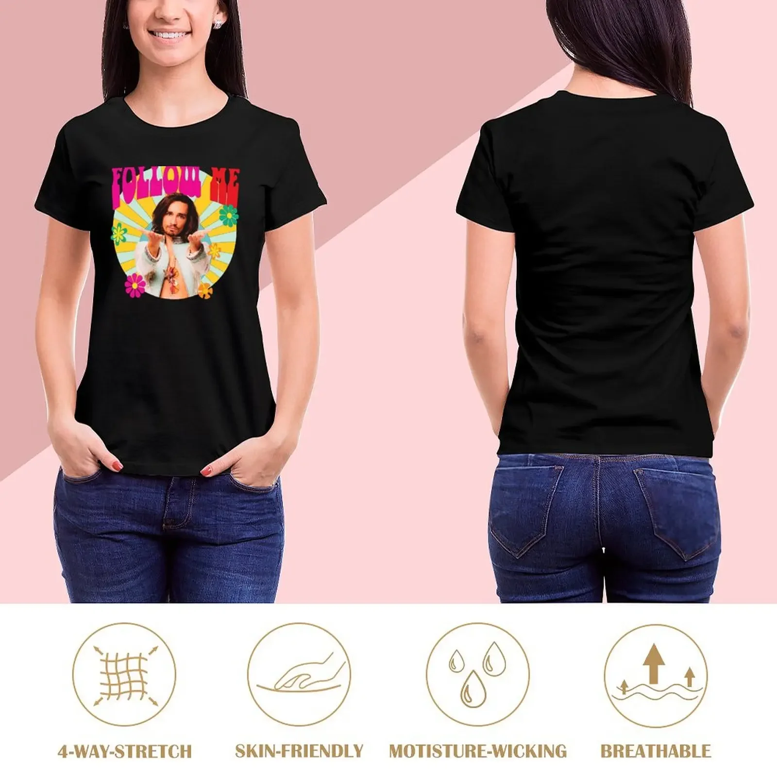 Klaus Follow Me T-Shirt plus sizes summer top aesthetic clothes quick drying white t-shirt dress for Women sexy