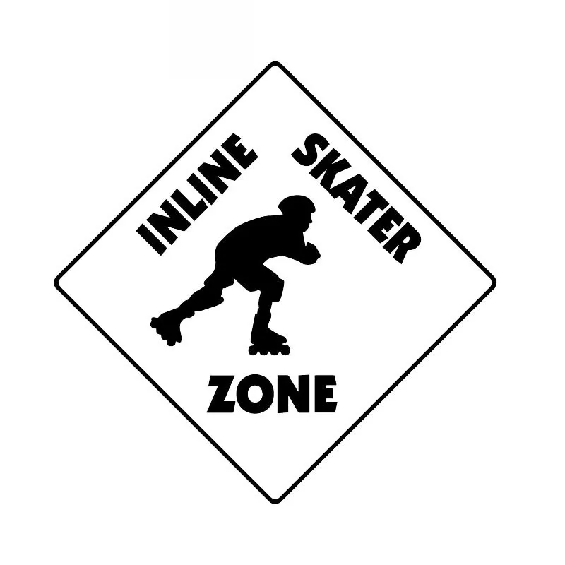 Inline Skating Through The Decal Zone Pattern Car Styling Sticker Car Window Decal Black Waterproof Color/white,16cm*16cm