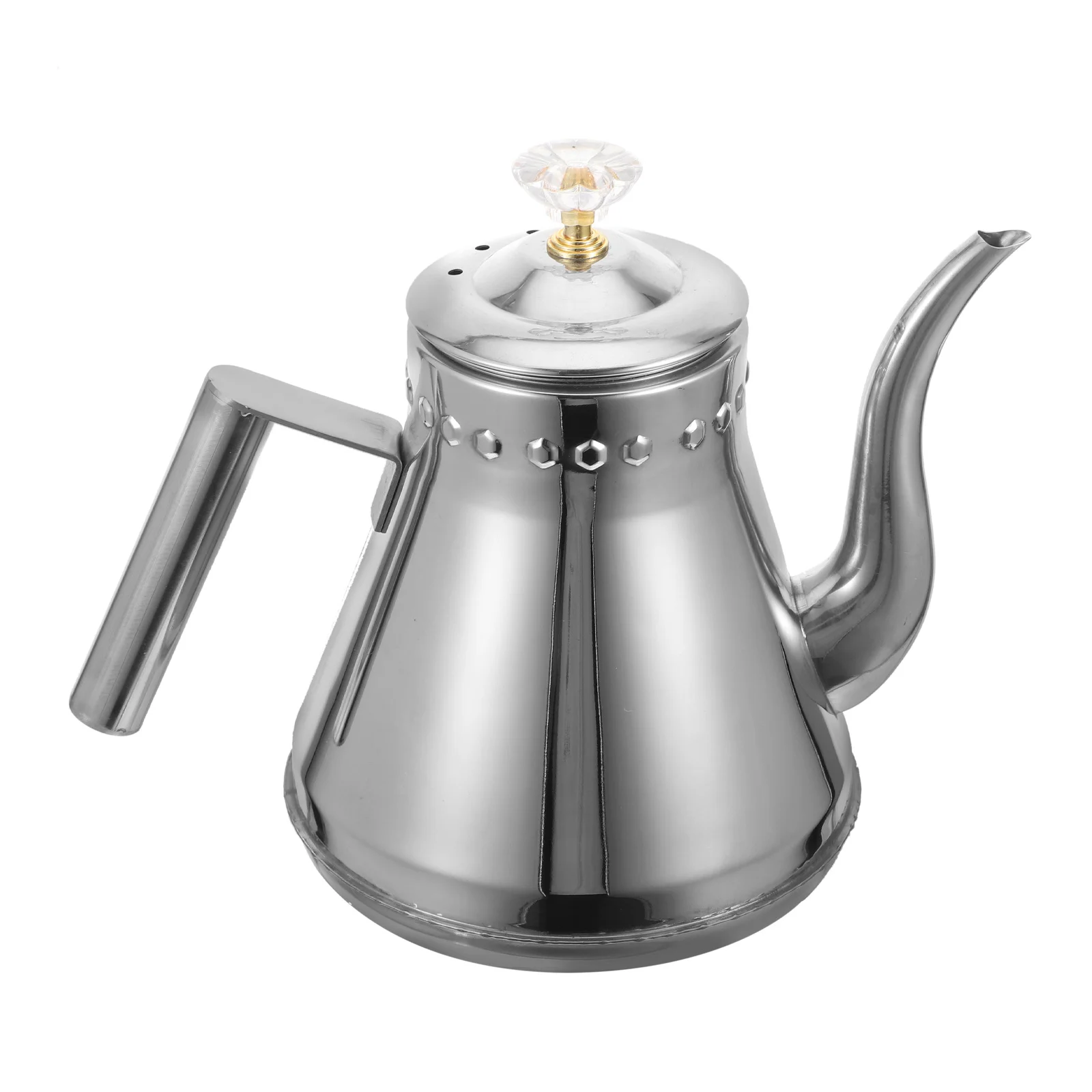 

1pc Stainless Steel Tea Kettle Heavy Duty Boiling Kettle For Gas Induction Stove Household Kitchen Use Silver Rust Proof