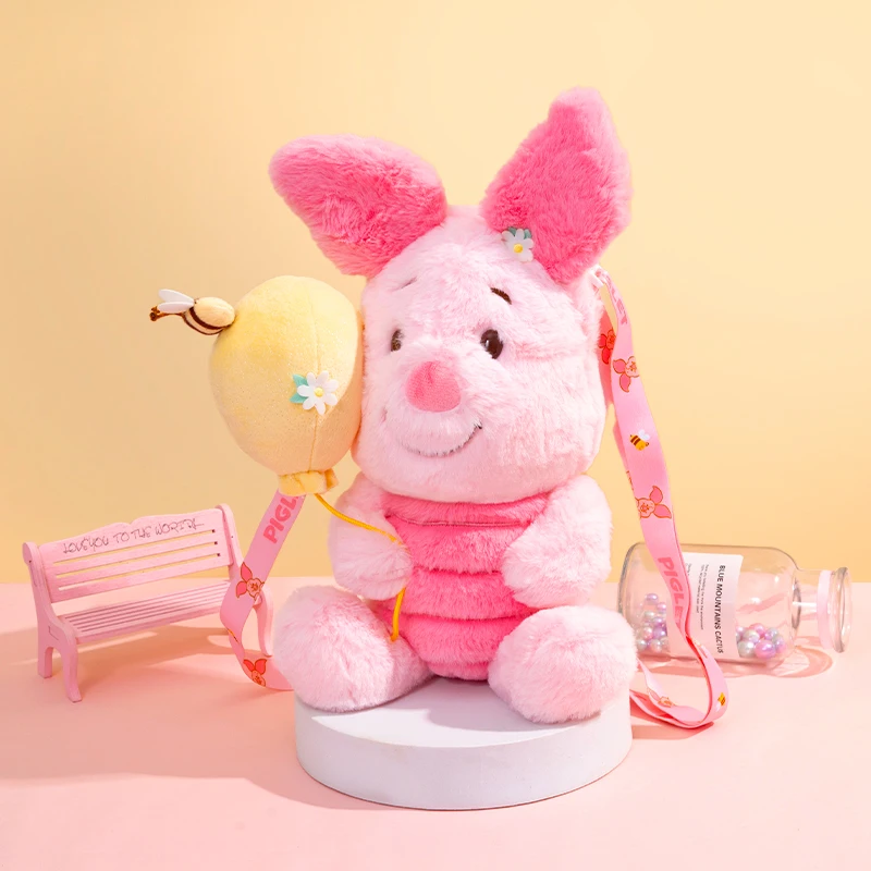 Disney Winnie the Pooh Piglet Doll keyring Plush Toy Backpack Pendant Cartoon & Cute Children\'s Toy Birthday Present